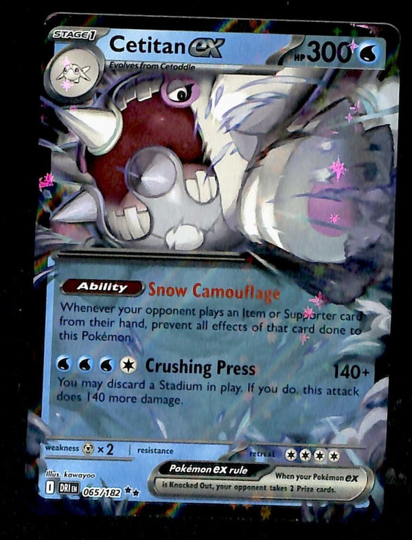 Cetitan ex Rare Destined Rivals 065/182, NM Pokemon Card Cetitan ex Rare Destined Rivals 065/182, NM Pokemon Card
