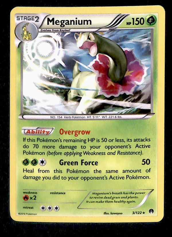 Meganium Holo Breakpoint 3/122, EX Pokemon Card Meganium Holo Breakpoint 3/122, EX Pokemon Card