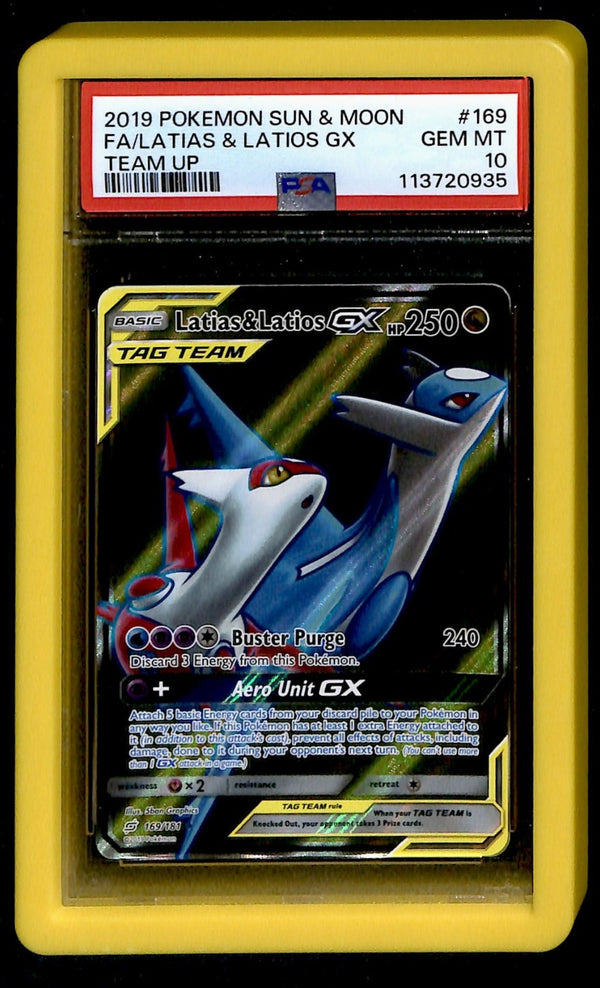 Latias & Latios GX Team UP 169/181, PSA 10 Pokemon Card