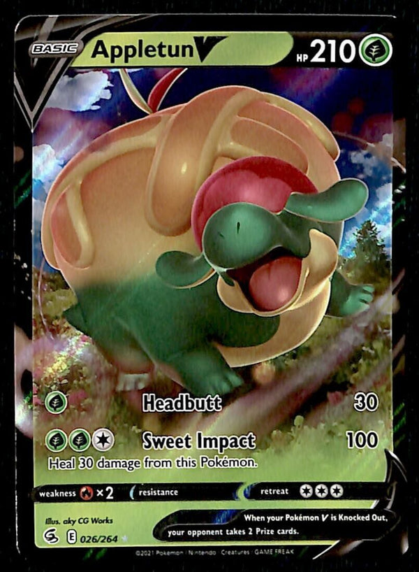 Appletun V Ultra Rare Fusion Strike 026/264, NM Pokemon Card