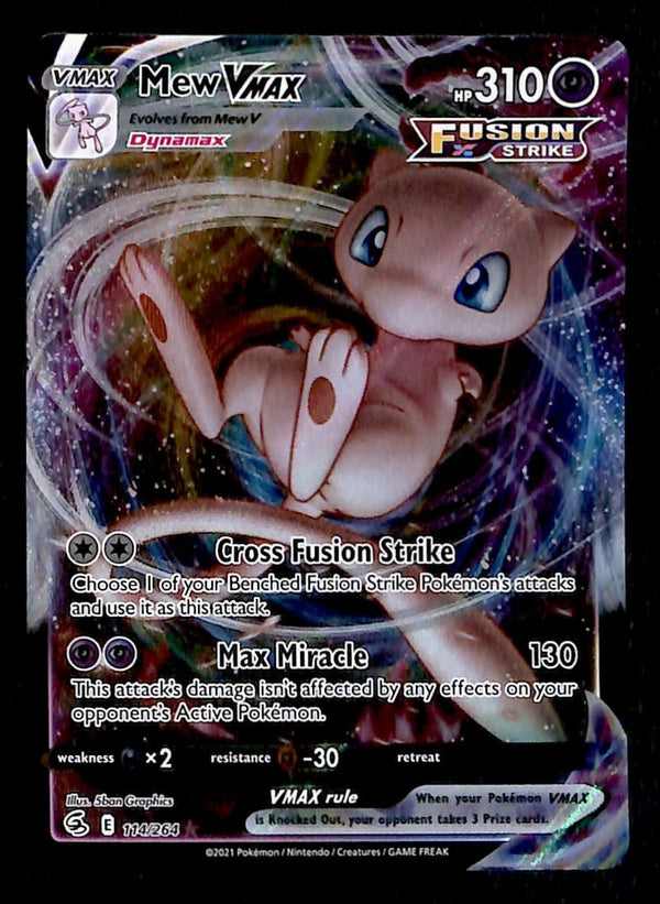 Mew VMAX Fusion Strike 144/264, NM Pokemon Card