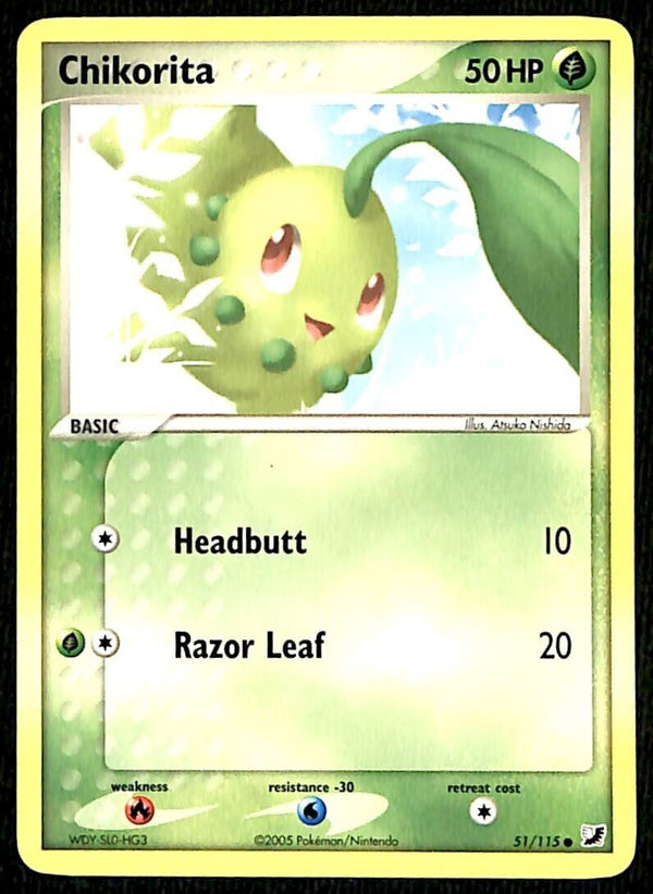 Chikorita Unseen Forces NM, 51/115 Pokemon Card