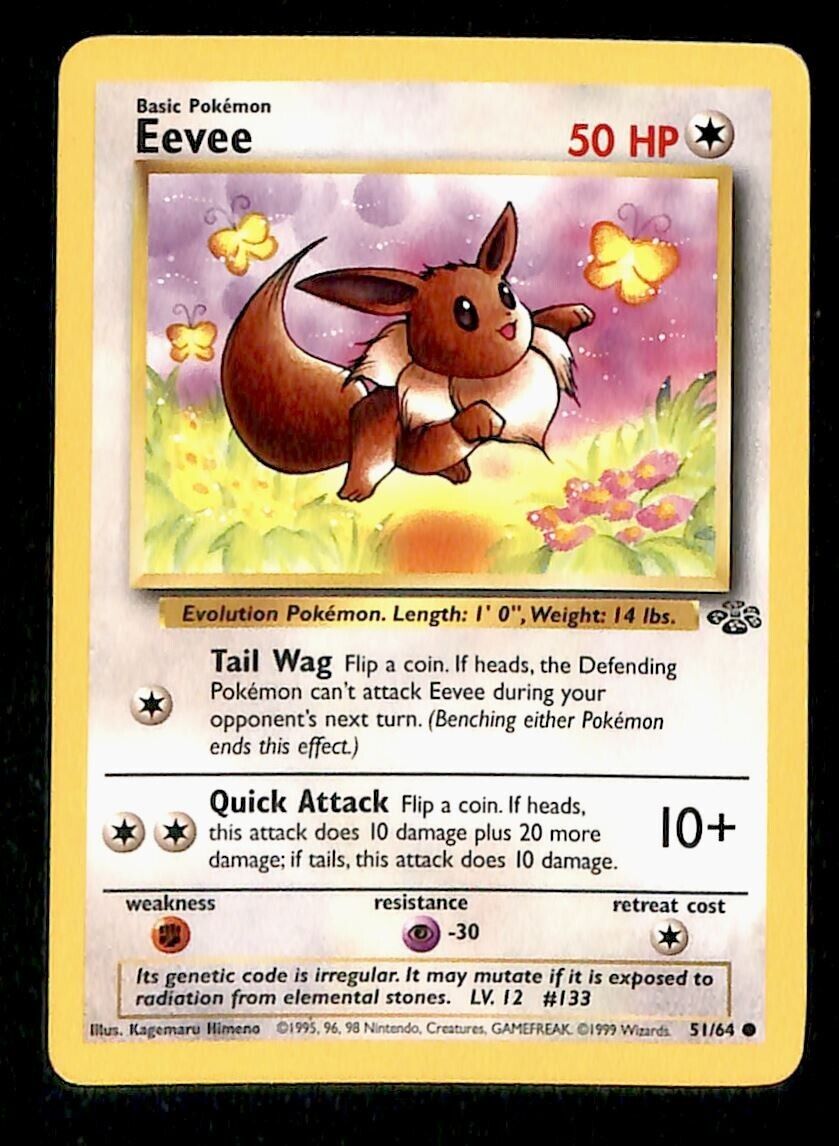 Eevee Jungle EX, 51/64 Pokemon Card