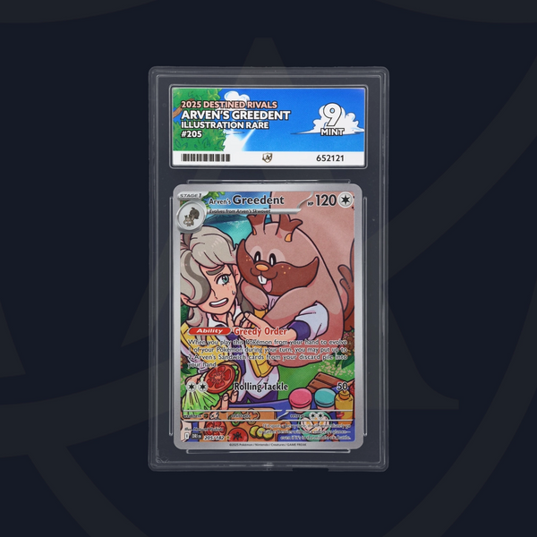 Arvens Greedent Destined Rivals 205/182, ACE 9 Graded Pokemon Card Arvens Greedent Destined Rivals 205/182, ACE 9 Graded Pokemon Card
