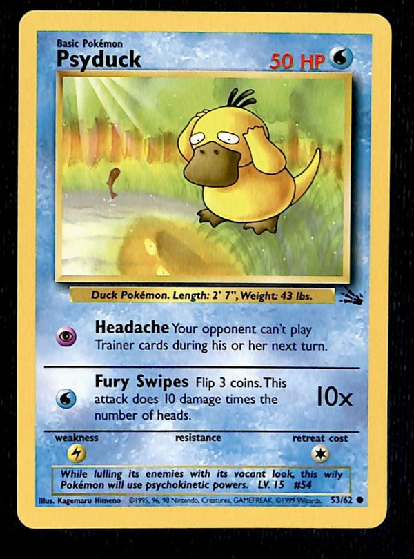 Psyduck Fossil NM, 53/62 Pokemon Card