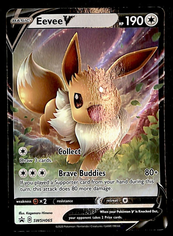 Eevee V Black Star Promo SWSH065, NM Pokemon Card