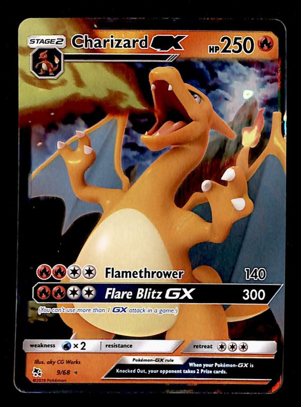 Charizard GX Hidden Fates 9/68, NM Pokemon Card