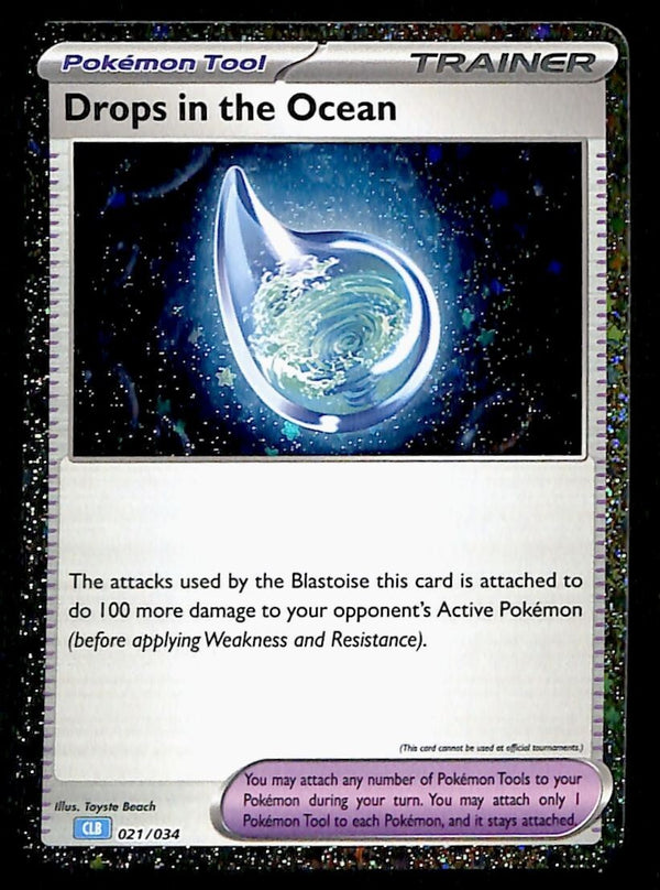 Drops In The Ocean Holo Classic Collection 021/034, NM Pokemon Card Drops In The Ocean Holo Classic Collection 021/034, NM Pokemon Card