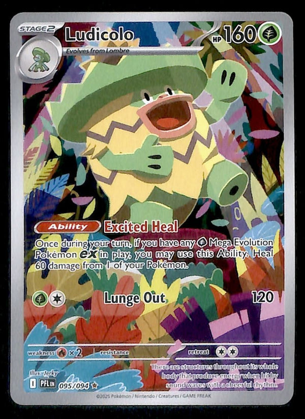 Ludicolo Illustration Rare Phantasmal Flames 095/094, NM Pokemon Card