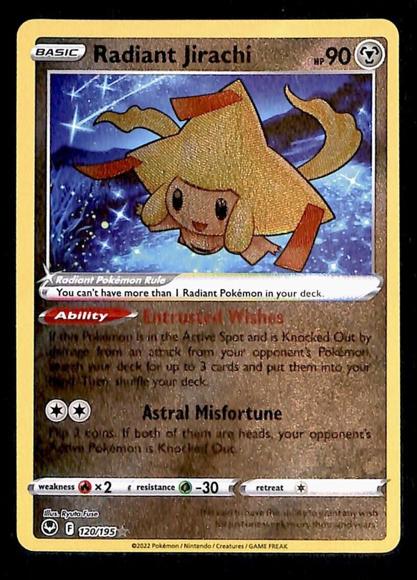 Radiant Jirachi Ultra Rare Silver Tempest 120/195, NM Pokemon Card Radiant Jirachi Ultra Rare Silver Tempest 120/195, NM Pokemon Card