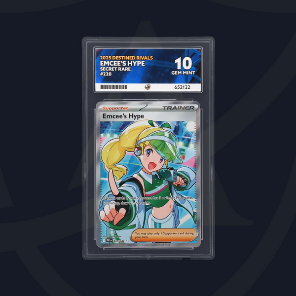 Emcees Hype Destined Rivals 220/182, ACE 10 Graded Pokemon Card