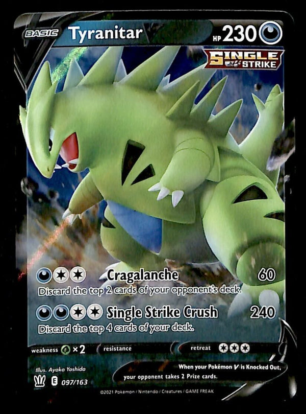 Tyranitar V Ultra Rare Battle Styles 097/163, NM Pokemon Card