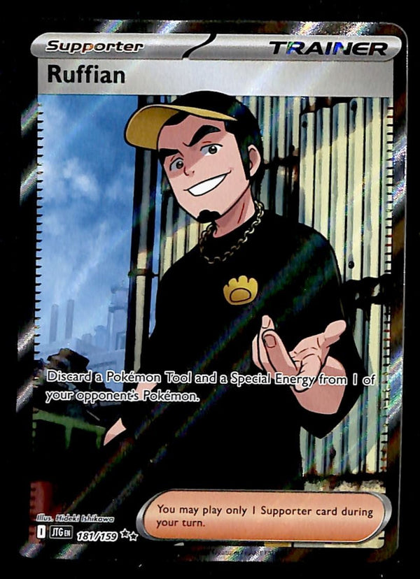Ruffian Full Art Trainer Journey Together 181/159, NM Pokemon Card