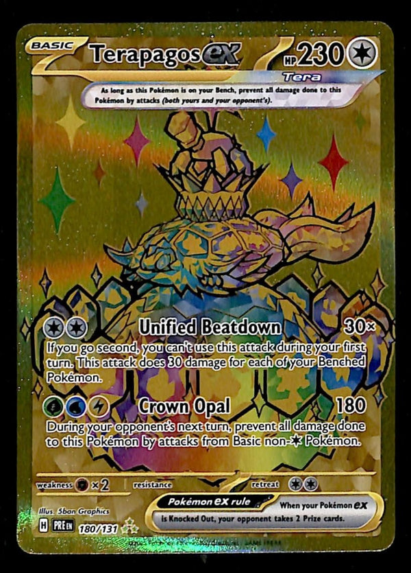 Terapagos Ex Hyper Rare Prismatic Evolutions 180/131, NM Pokemon Card