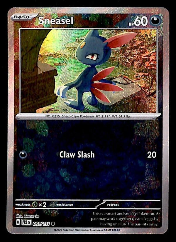 Sneasel Pokeball Prismatic Evoloutions 061/131, NM Pokemon Card