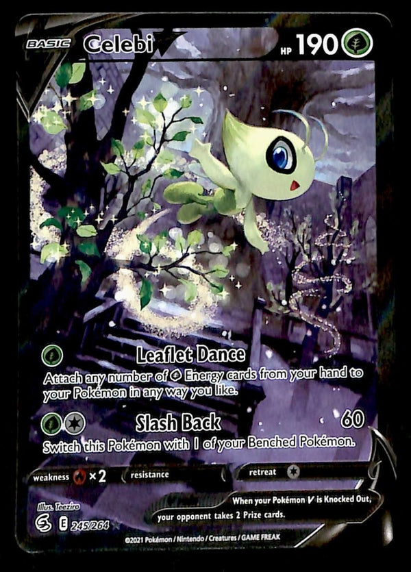 Celebi V Alternate Art Fusion Strike 245/264, NM Pokemon Card