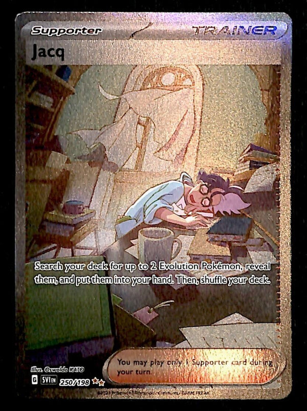 Jacq Full Art Trainer Ultra Rare Scarlet & Violet Bae 250/198, NM Poke Jacq Full Art Trainer Ultra Rare Scarlet & Violet Bae 250/198, NM Poke