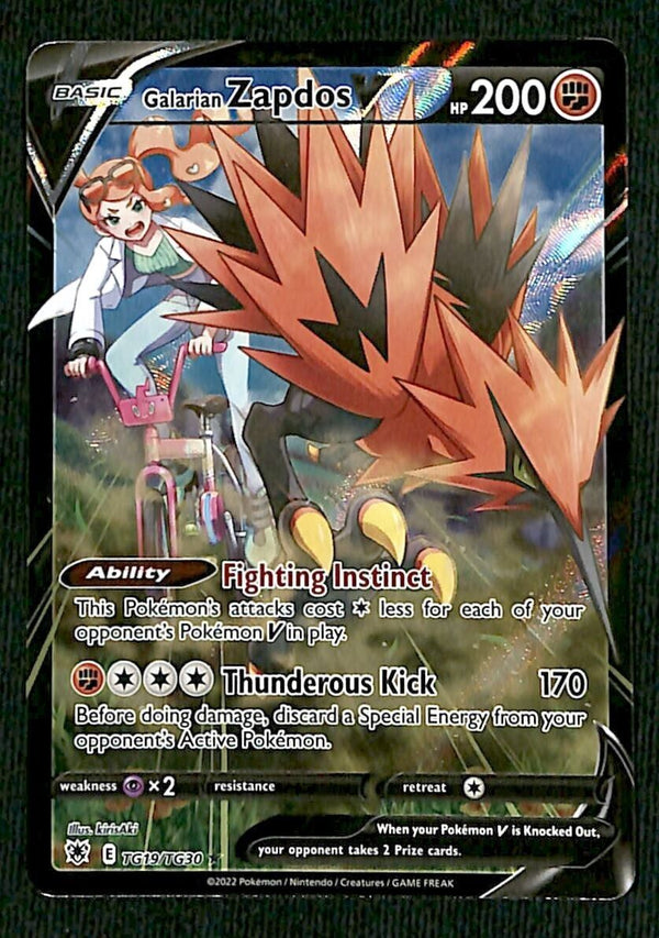 Zapdos V Trainer Gallery Astral Radiance TG19/TG30, NM Pokemon Card