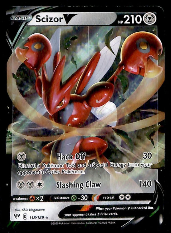 Scizor V Ultra Rare Astral Radiance 118/189, NM Pokemon Card