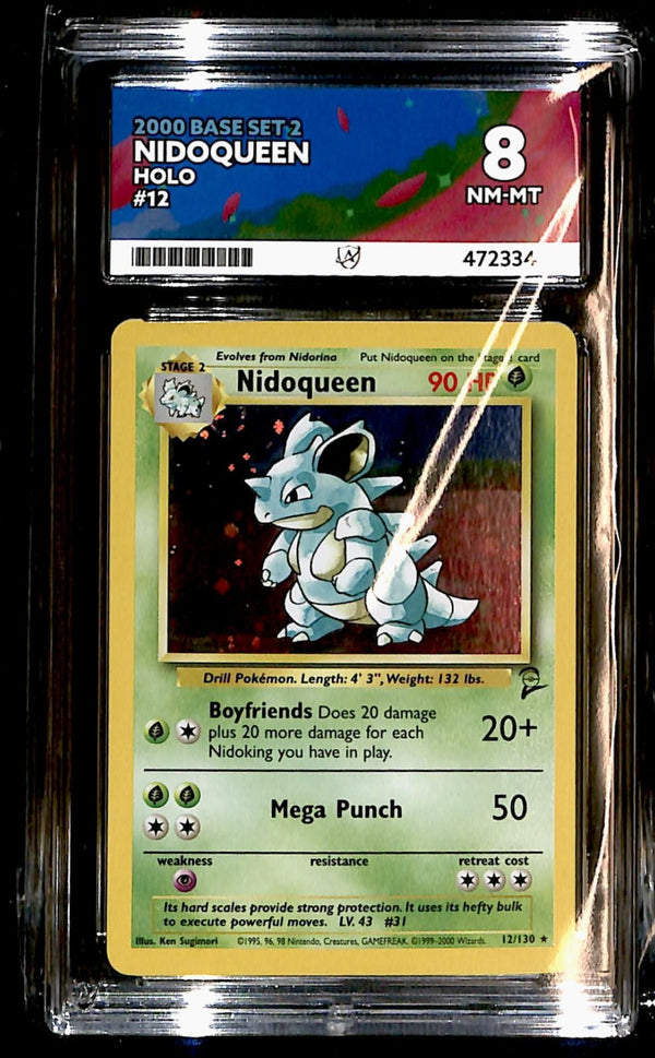 Nidoqueen Holo Base Set 2  12/130, ACE 8 Pokemon Card