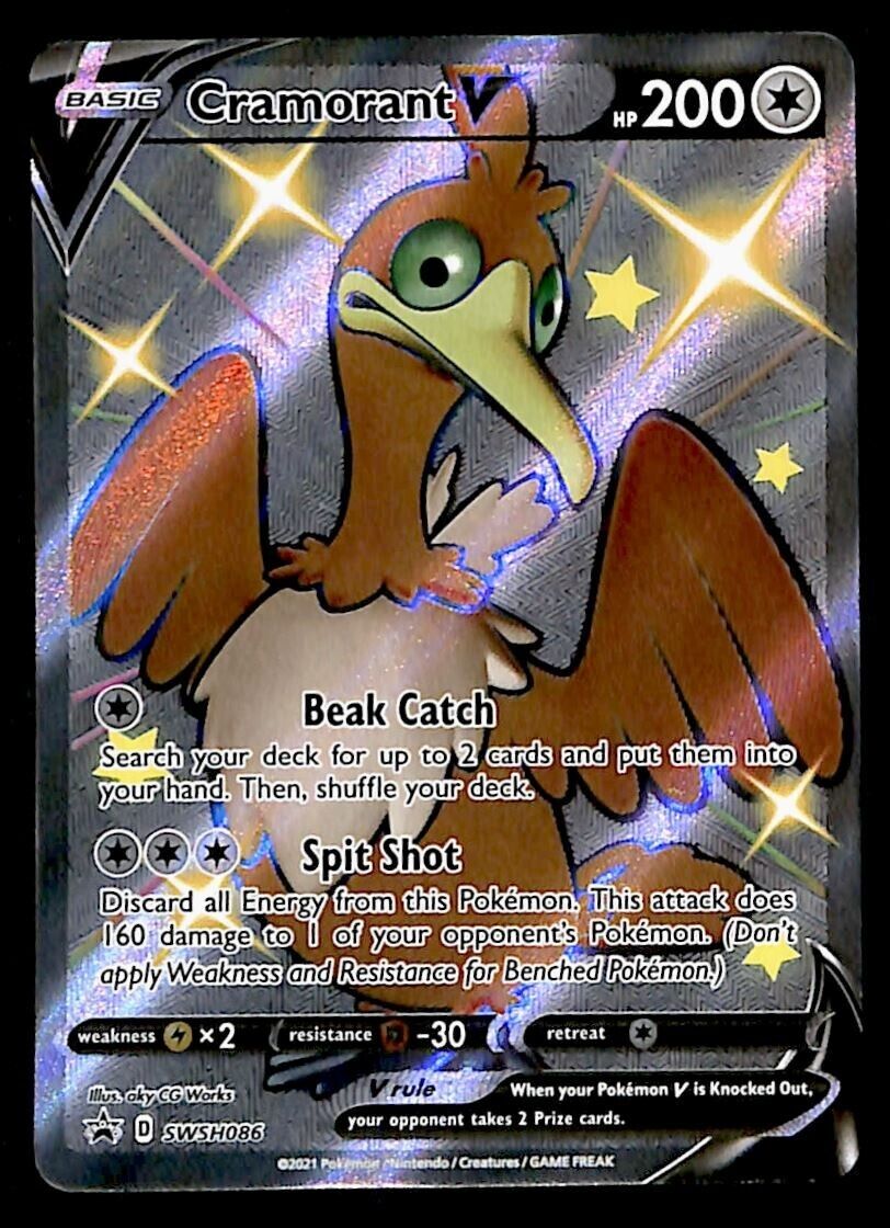 Cramorant V Black Star Promo SWSH086, NM Pokemon Card