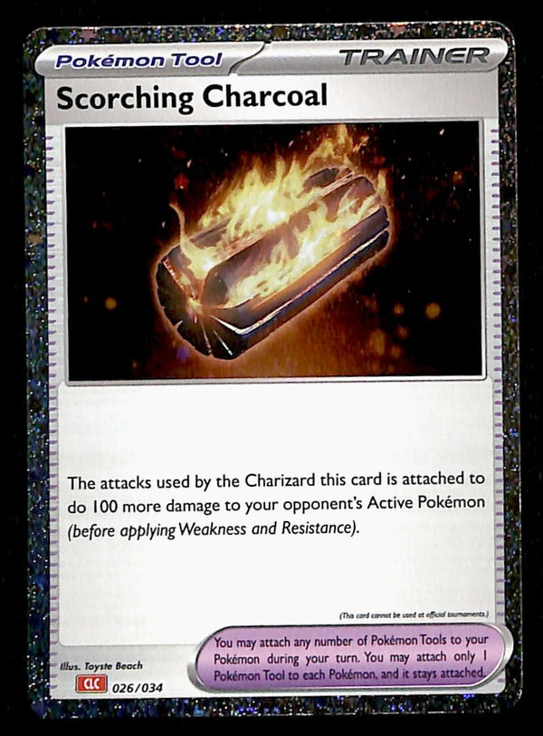 Scorching Charcoal Holo Classic Collection 026/034, NM Pokemon Card Scorching Charcoal Holo Classic Collection 026/034, NM Pokemon Card