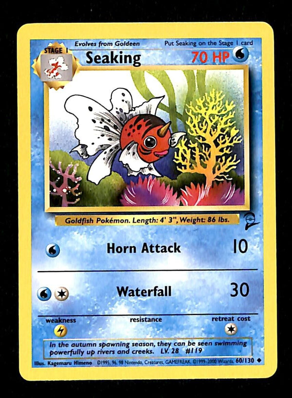Seaking Base Set 2 NM, 60/130 Pokemon Card