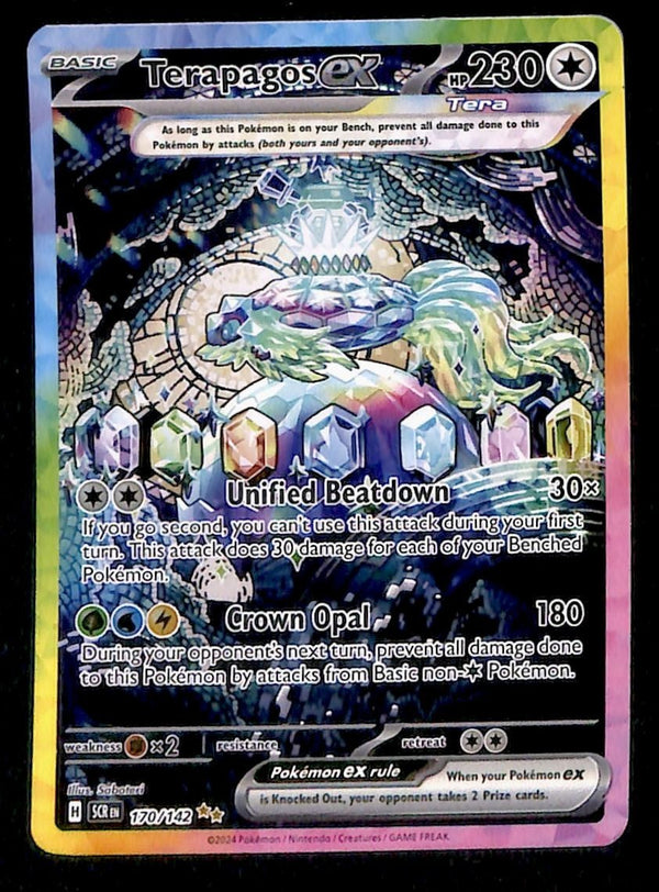Terapagos ex Special Illustration Rare Stellar Crown 170/142, NM Pokemon Card