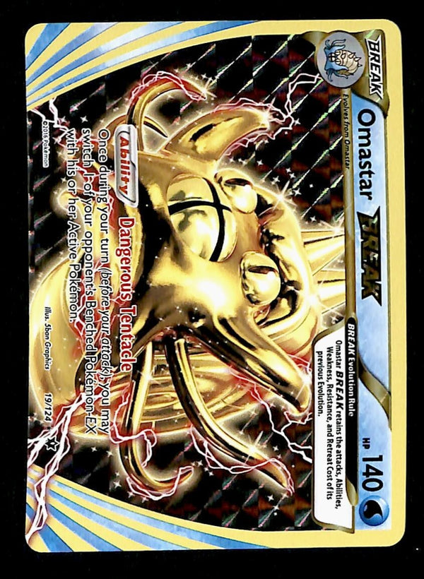 Omastar Break Fates Collide 19/124, NM Pokemon Card