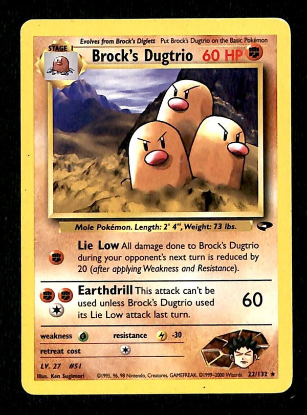 Brocks Dugtrio Challenge VG, 22/132 Pokemon Card