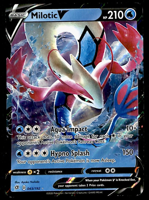 Milotic V Ultra Rare Rebel Clash 043/192, NM Pokemon Card