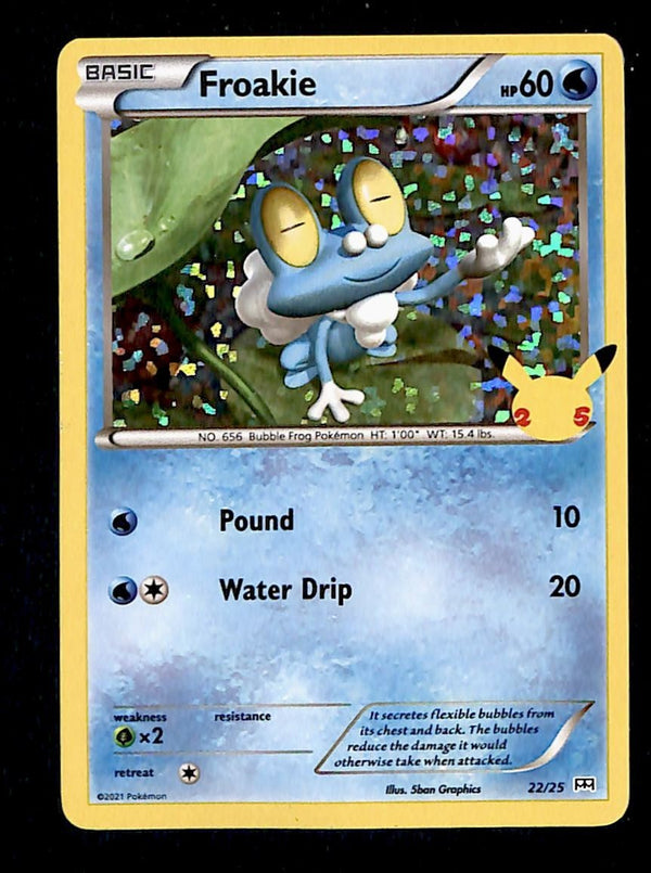 Froakie Holo McDonalds 25th Anniversary 22/25, NM Pokemon Card