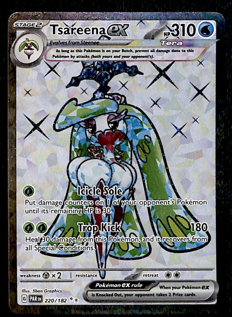 Tsareena ex Full Art Secret Rare Paradox Rift 220/182, NM Pokemon Card