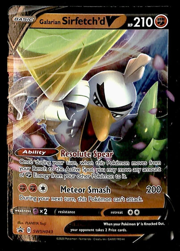 Sirfetchd V Black Star Promo SWSH 043, NM Pokemon Card