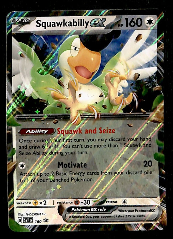 Squawkabilly EX Black Star Promo SVP 160, NM Pokemon Card