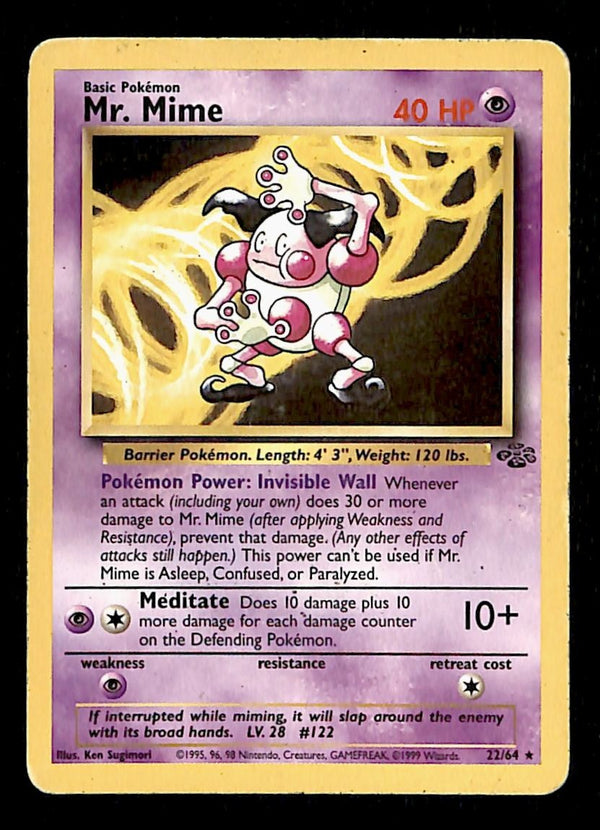 Mr. Mime Jungle MP, 22/64 Pokemon Card