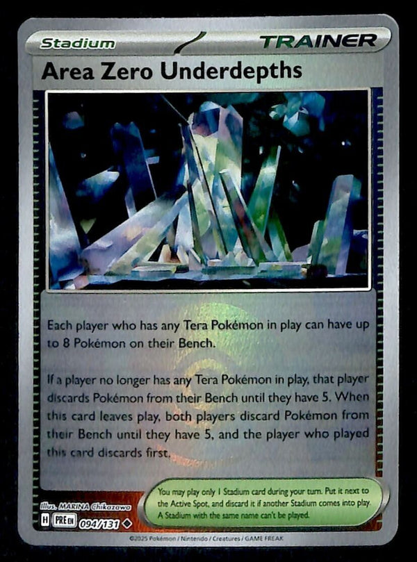 Area Zero Underdepths Pokeball Prismatic Evoloutions 094/131, NM Pokemon Card