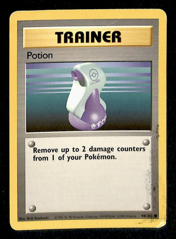 Potion Base Set 1999 Unlimited VG, 94/102 Pokemon Card.