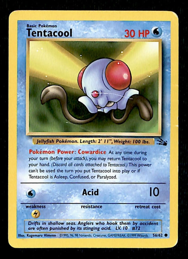 Tentacool Fossil MP, 56/62 Pokemon Card