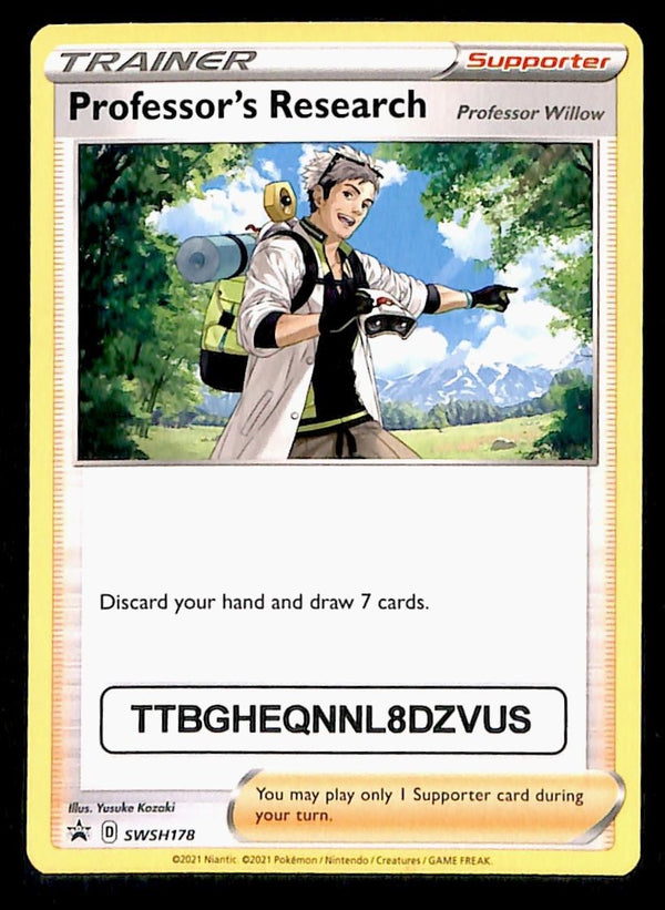 Professor's Research Black Star Promo SWSH178, NM Pokemon Card