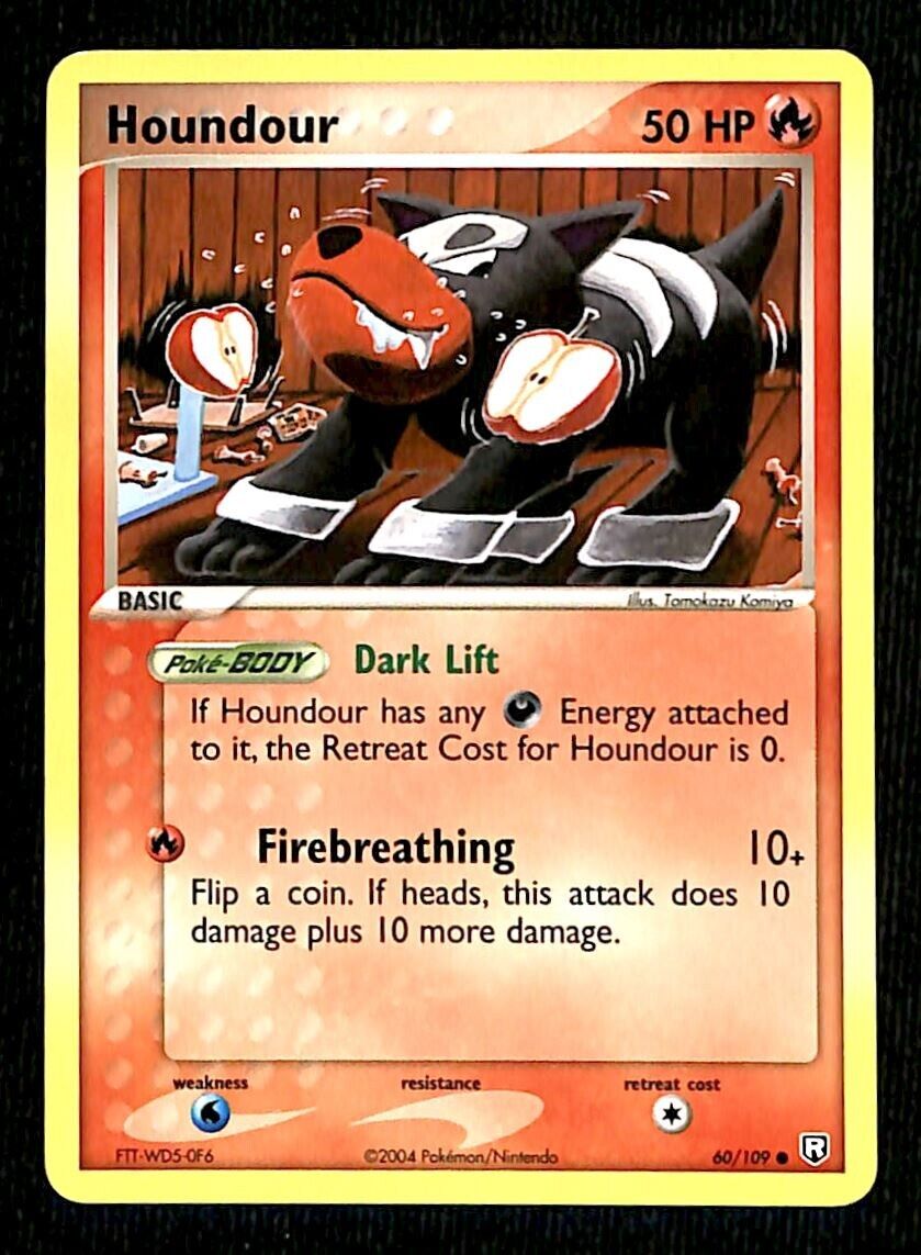Pokemon Card - Houndour 43/111 Uncommon 1st Edition | Neo Destiny Set Darkness Type Basic Pokemon