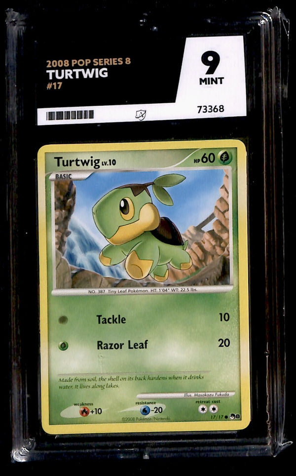 Turtwig Pop Series 8 MINT ACE 9, 17/17 Pokemon Card