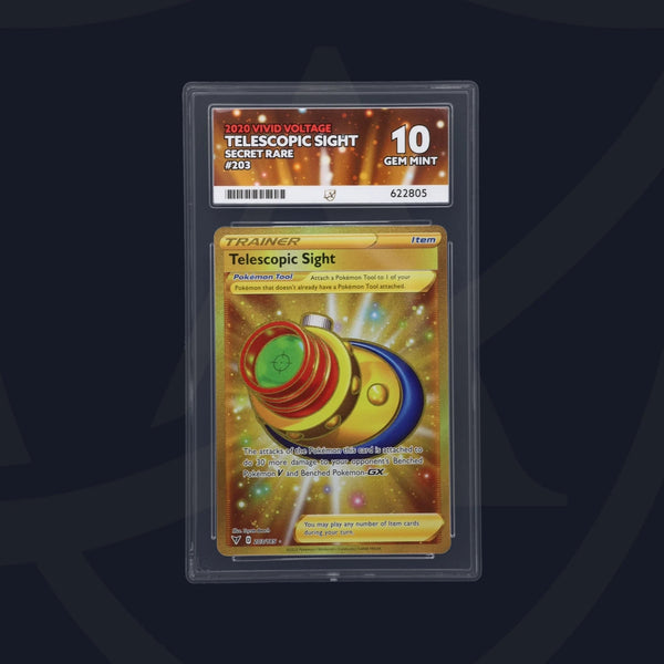 Telescopic Sight Secret Rare Vivid Voltage 203/185, ACE 10 Pokemon Card