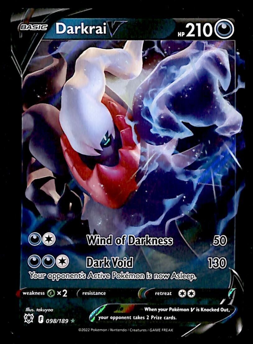 Darkrai V Ultra Rare Astral Radiance 098/189, NM Pokemon Card