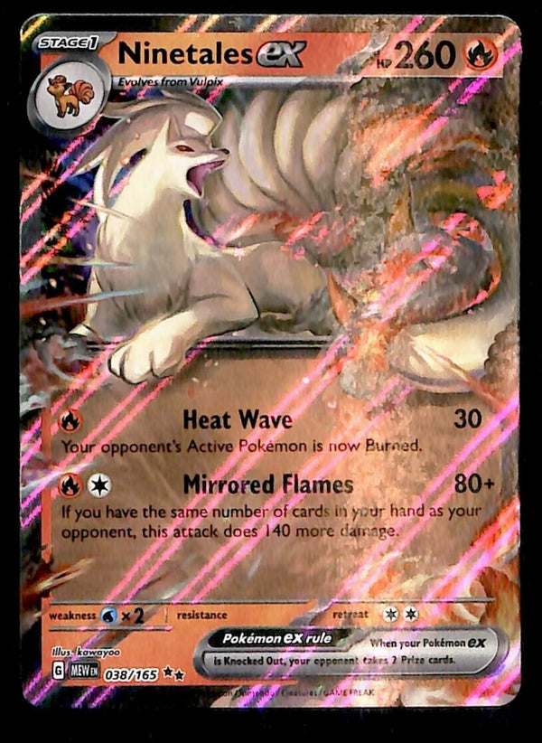 Ninetails EX Ultra Rare Scarlet & Violet 151 038/165, NM Pokemon Card Ninetails EX Ultra Rare Scarlet & Violet 151 038/165, NM Pokemon Card