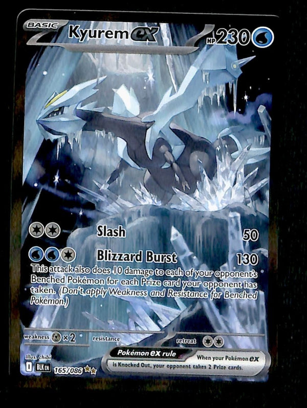 Kyurem ex SIR Black Bolt 165/086, NM Pokemon Card