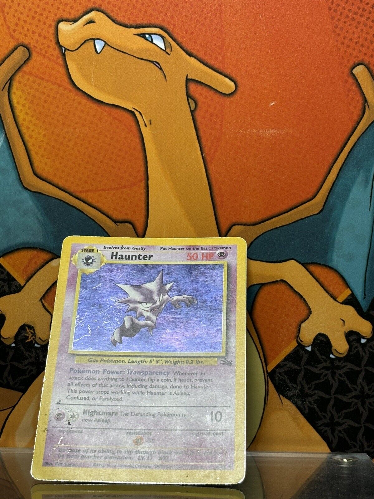 Haunter Holo Fossil PLAYED, 6/62 Pokemon Card