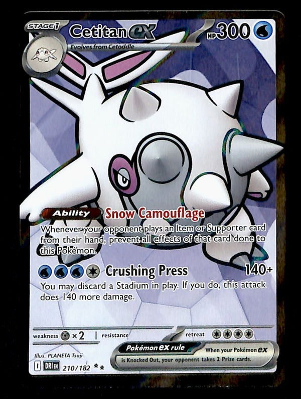 Cetitan ex Full Art Rare Destined Rivals 210/182 NM Pokemon Card