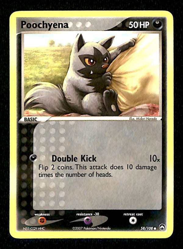 Poochyena Power Keepers NM, 58/108 Pokemon Card