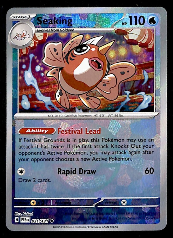 Seaking Pokeball Prismatic Evoloutions 021/131, NM Pokemon Card